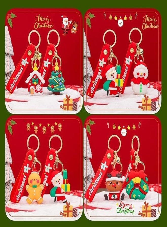 IndusBay® 4 Pieces, Christmas Theme Cute Keychain Bag Keychain Key Holder Christmas Party Gift Giveaways Pendants Key Chain Gifts, Multicolor - Image 4